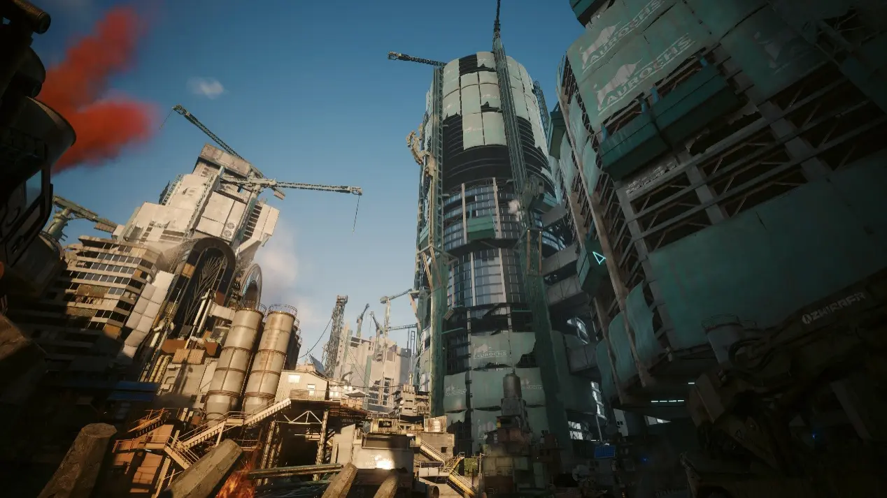   電馭叛客 2077  DLC「自由幻局」- 四周都是未建設完的高樓大廈