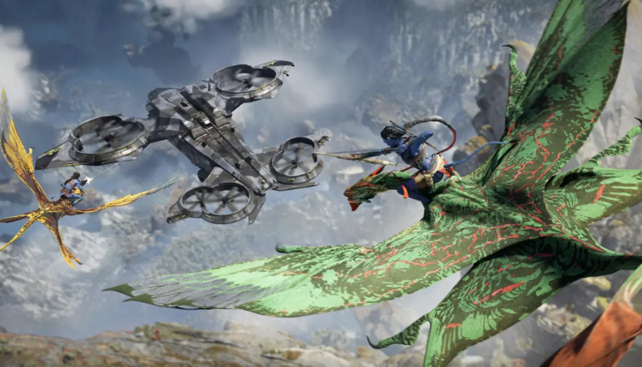 《阿凡達：潘朵拉邊境》玩家騎乘類似翼龍的生物 ikran 飛翔