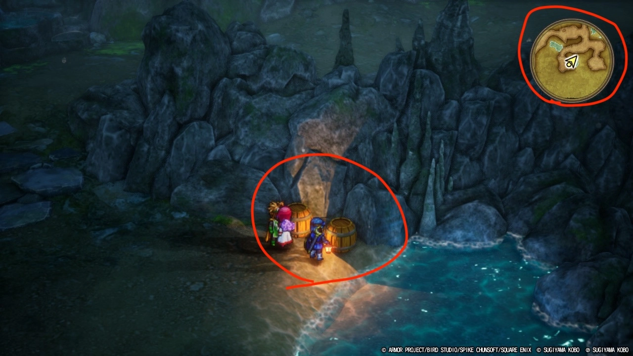 湖中洞窟的1F裡面有「迴力鏢」這個武器