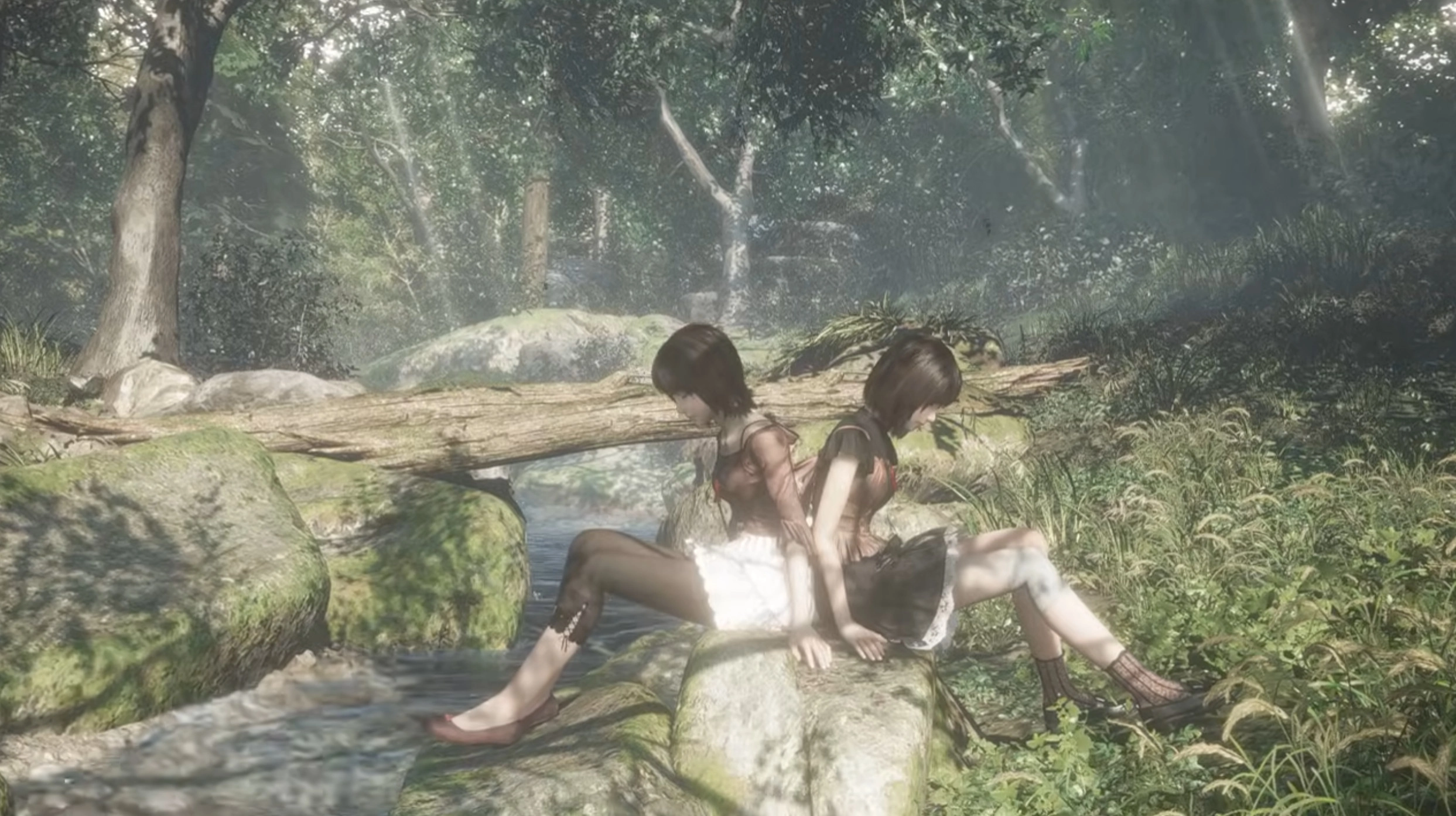 兩姊妹也獲救倒在洞穴旁的石板上，最後在樹林的小河旁醒來