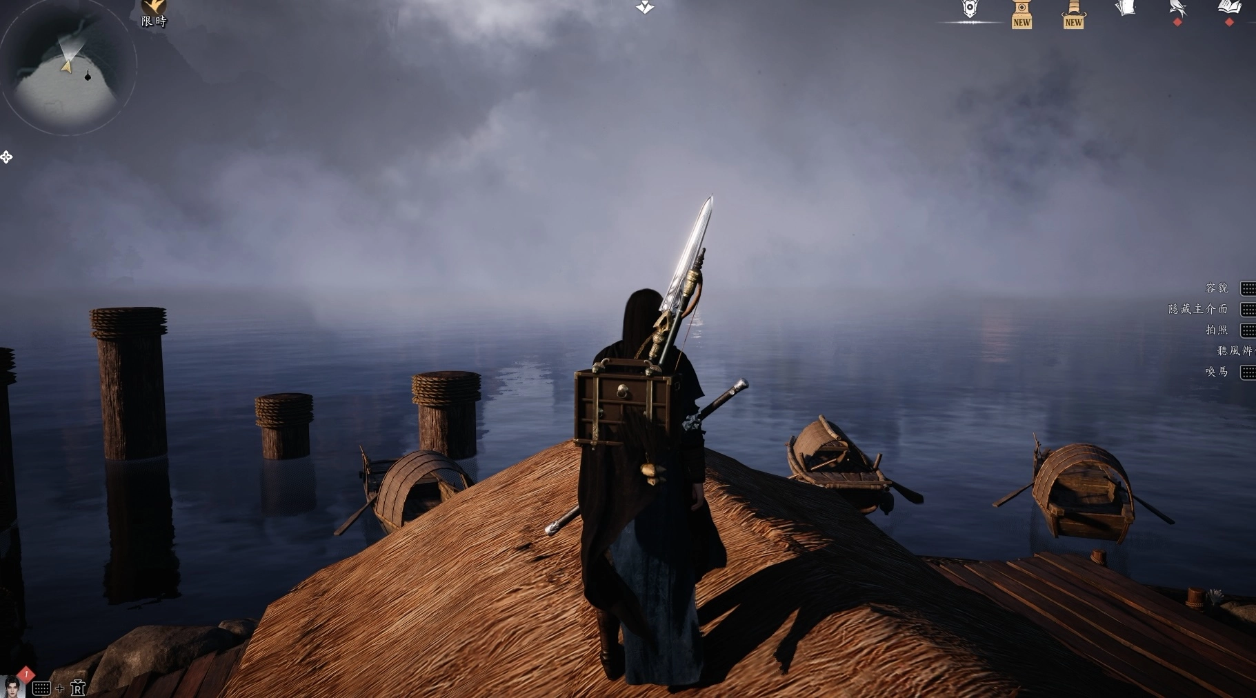 傳送點北邊的海岸邊，前往的方法建議先傳送到佛爺寨這個界碑，再用大輕功的方式跳過去會比較快