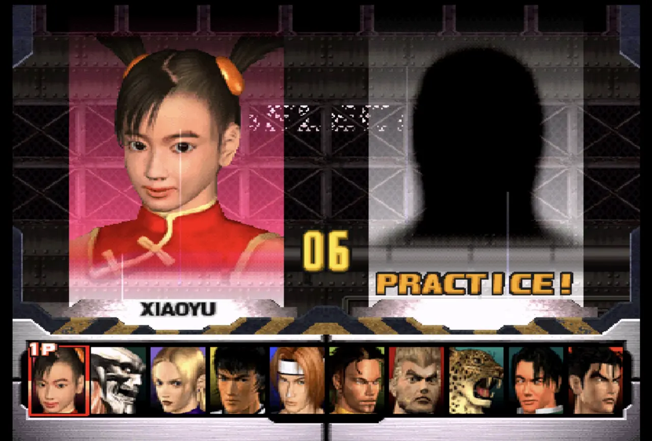 PS家用版《鐵拳3》的選角畫面