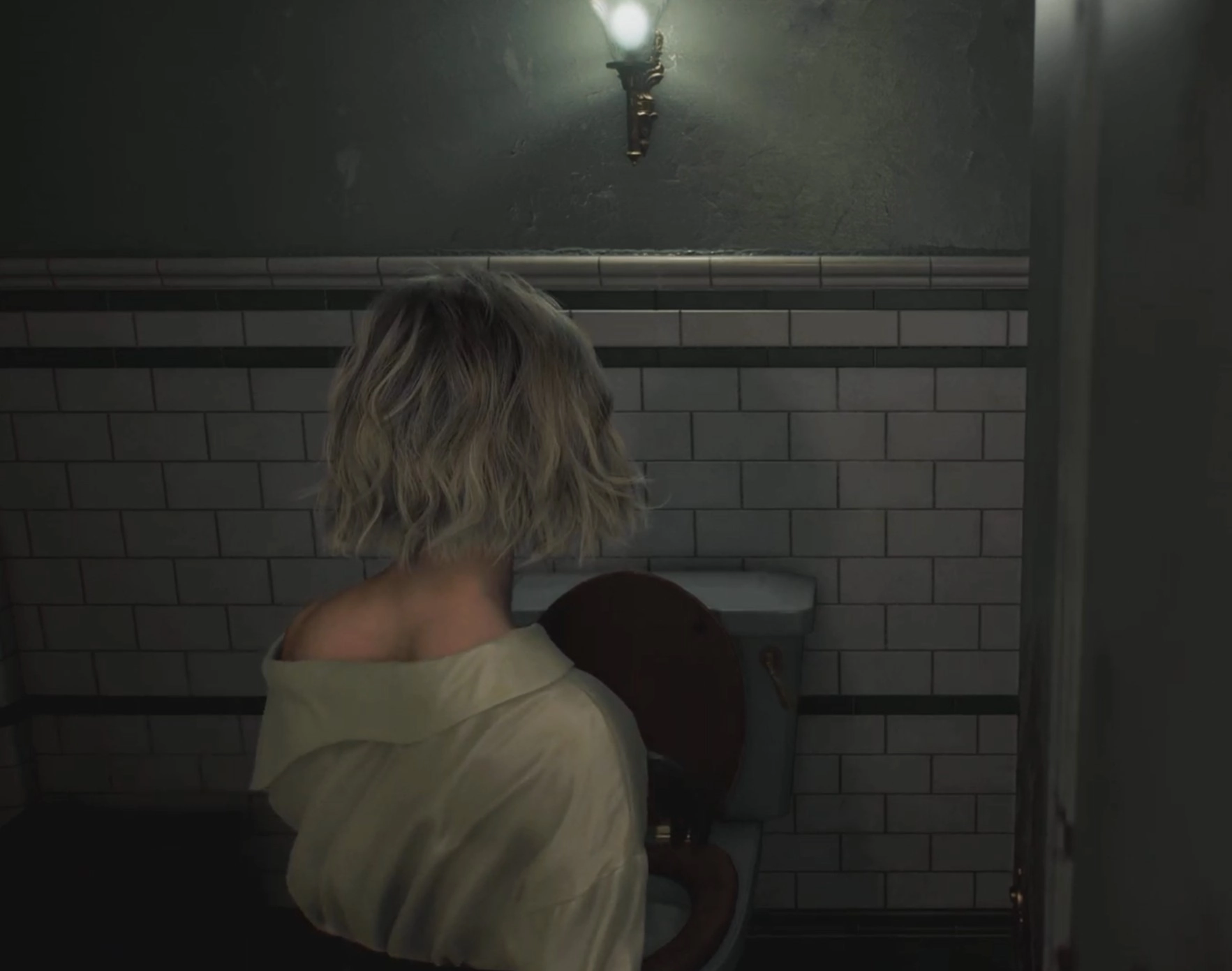 到療養院的廁所，找到馬桶，將其沖水8次