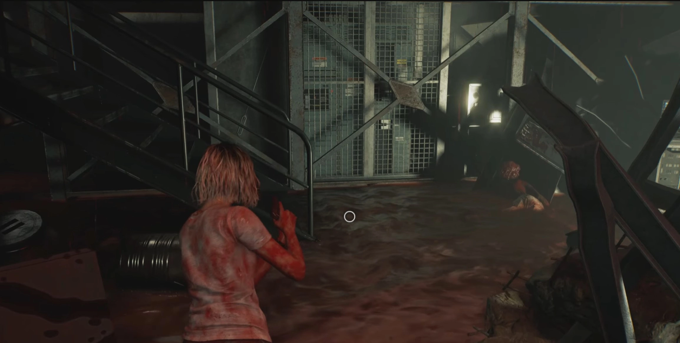 在逃跑必經之路上，要爬上樓梯的地方，在地上獲得「瑪莉的娃娃」