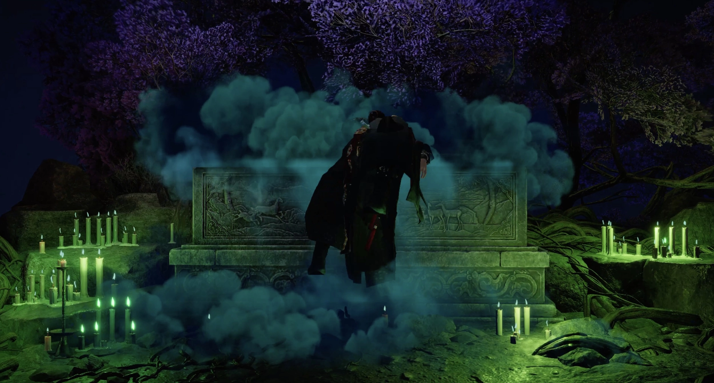 三個點都找到之後,可以靠近石棺觸發事件