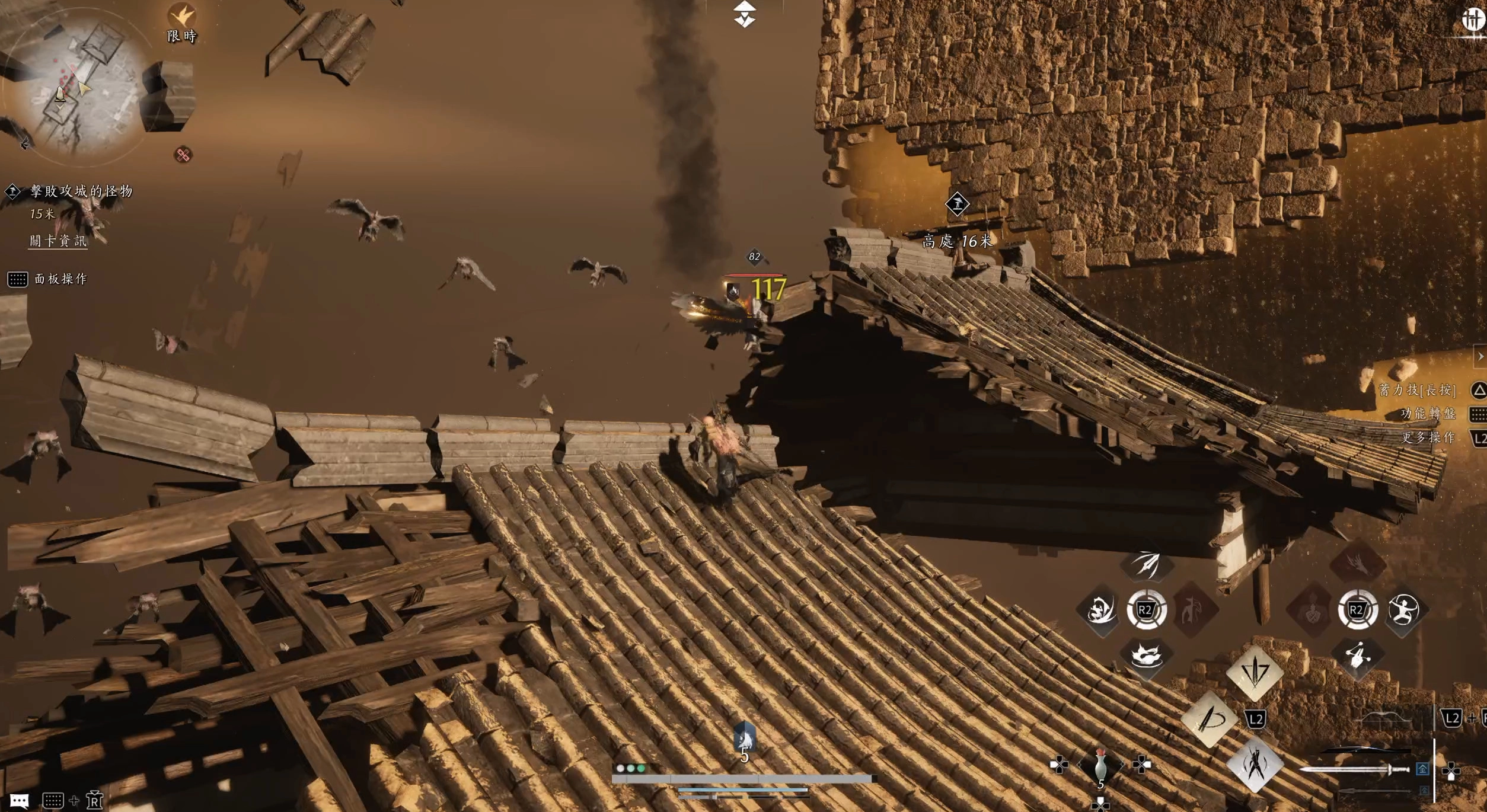 收集完五面軍旗之後，就可以回到白頭城，進入城門開始城內的任務