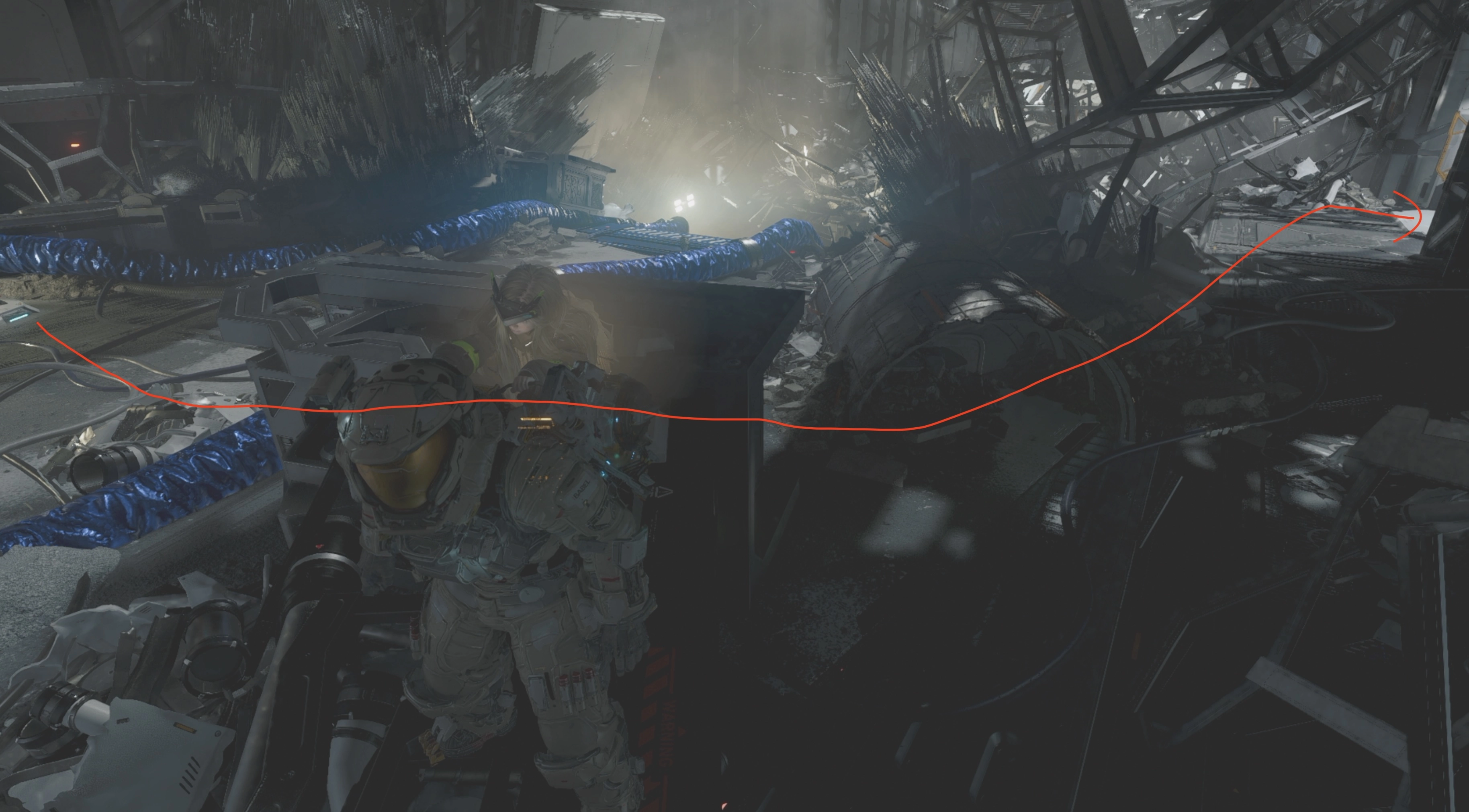 位置地圖：05軌道電梯（車站選實驗室正門）- 依照途中箭頭走