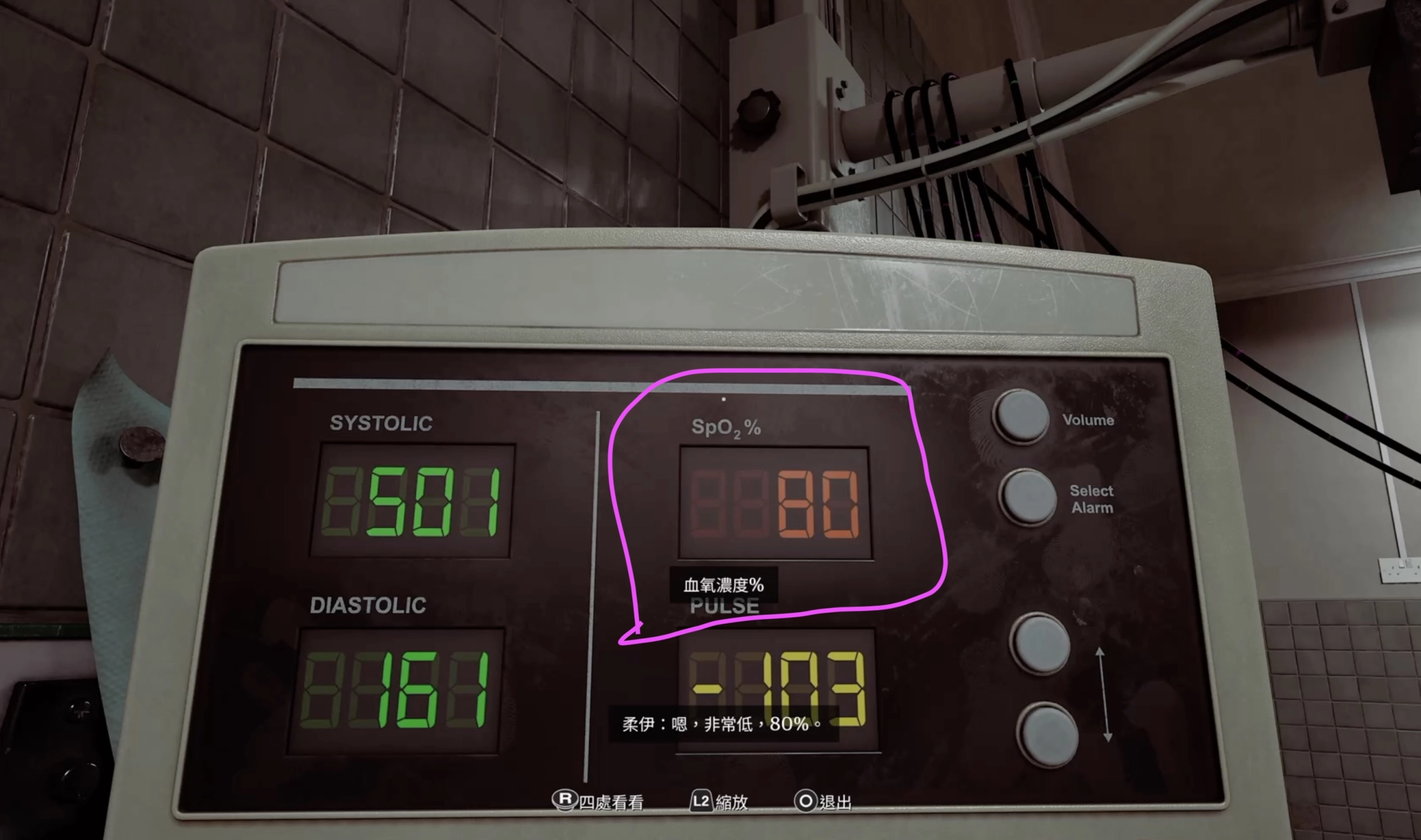 報告血氧量為80的數據