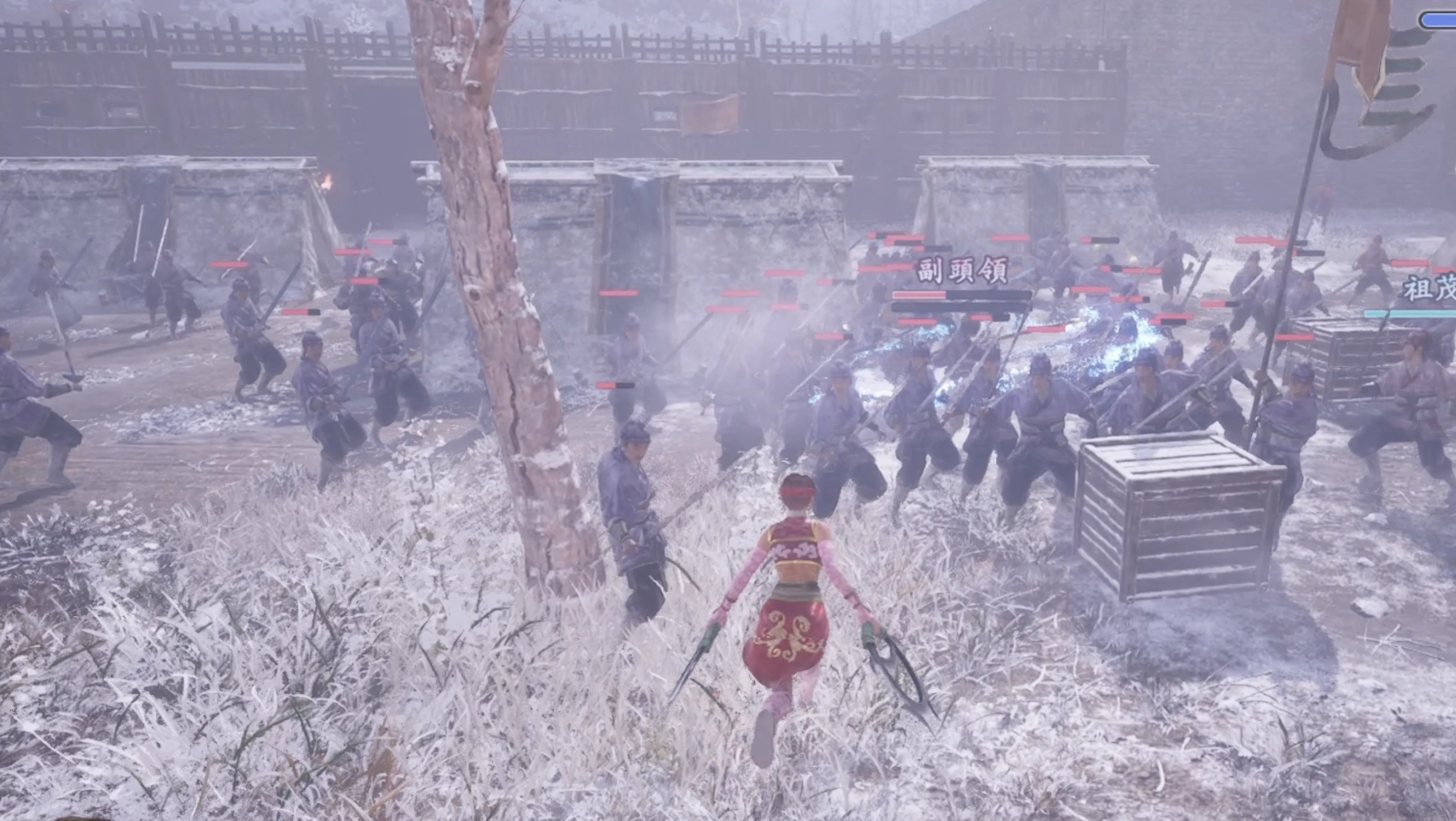 《真‧三國無雙 2 with 猛將傳 Remastered》雪地戰場戰鬥畫面